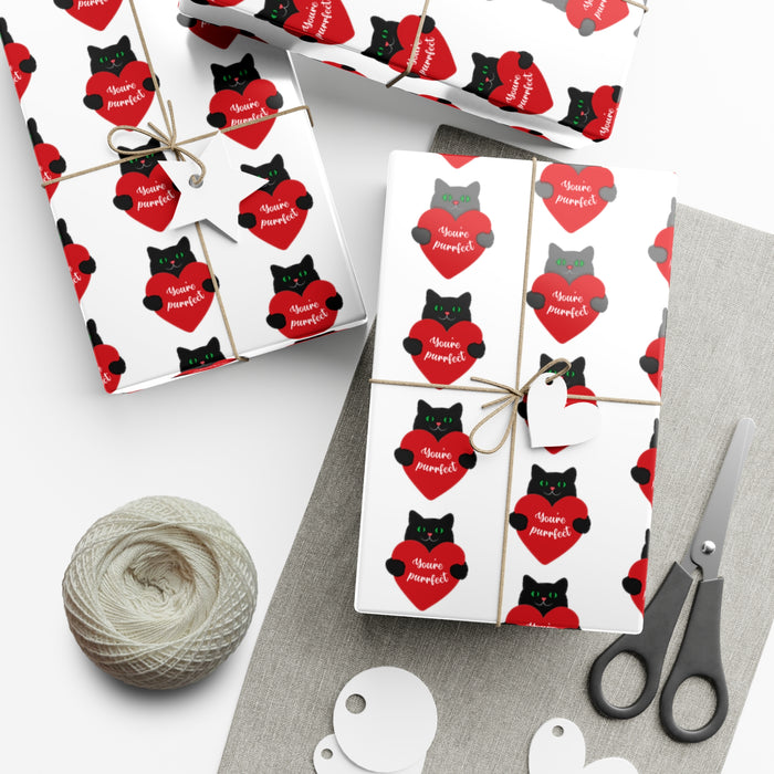 Purrfect Elegance: Luxe Valentine Gift Wrap from the USA