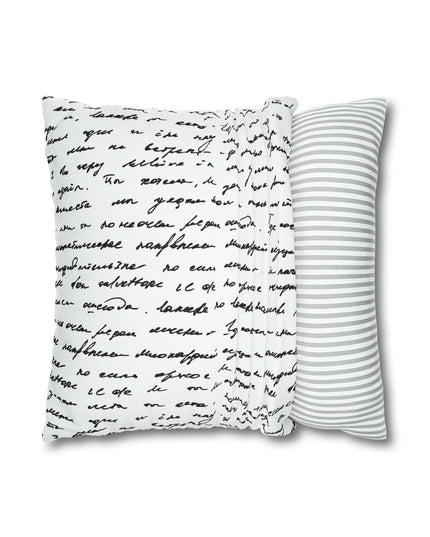 Elegant Scripted Throw Pillow Cover for Home Decor