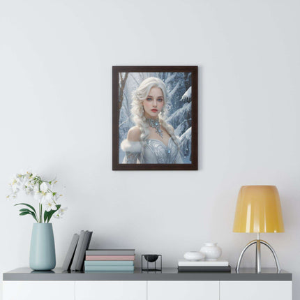 Winter Wonderland Puppy Framed Gaming Art - Sustainable Decor for Your Home