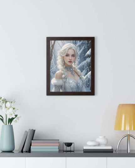 Winter Wonderland Puppy Framed Gaming Art - Sustainable Decor for Your Home