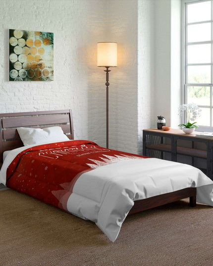 Festive Dreamscape - Luxurious Plush Polyester Blanket for Ultimate Sleep Warmth