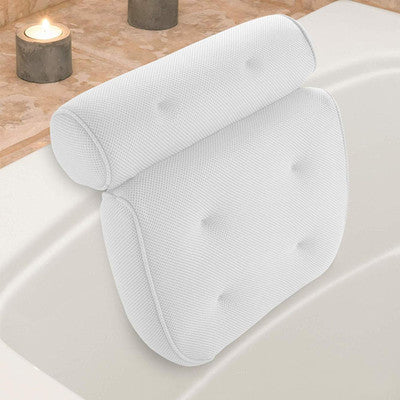 Air Mesh Bath Pillow for Tub, Spa & Jacuzzi – Head, Neck, Shoulder & Back Support