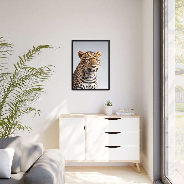 Eco-Chic Tiger Canvas Art with Black Frame - Sustainable Home Decor