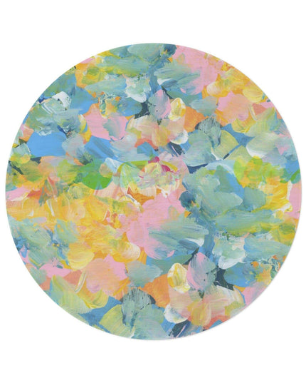 Artistic Vibrance Round Chenille Rug - 60x60 Inches by Maison d'Elite