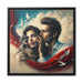 Whispering - Elegant Valentine Canvas Print with Black Pinewood Frame