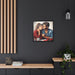 Elegant Valentine Couple Canvas Art - Eco-Friendly Black Wooden Frame