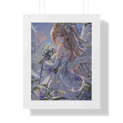 Chic Eco-Friendly Anime Girl Vertical Art Print for Sustainable Home Decor