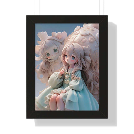 Sustainable Fantasy Anime 3D Girls Vertical Wall Art - Premium Framed Poster Decor