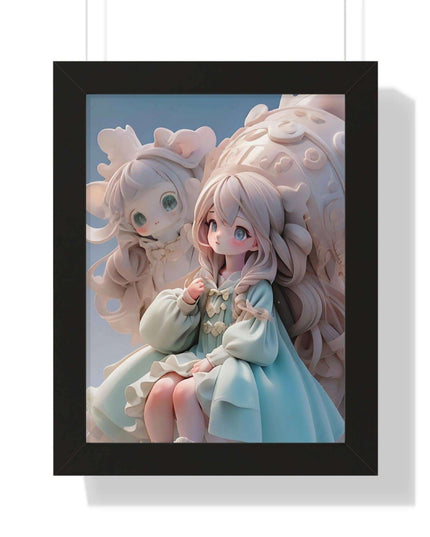 Sustainable Fantasy Anime 3D Girls Vertical Wall Art - Premium Framed Poster Decor