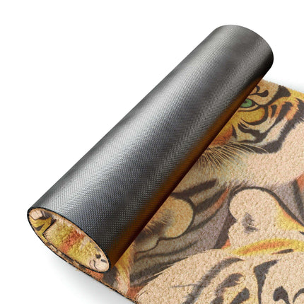 Tiger 3D Coir Fiber Welcome Mat for Outdoor Entryways - Stylish and Functional