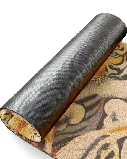 Tiger 3D Coir Fiber Welcome Mat for Outdoor Entryways - Stylish and Functional