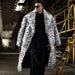 Leopard Print Faux Fur Men's Winter Coat | Stylish Fox Fur Jacket