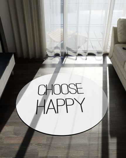 Joyful Vivid Chenille Round Area Rug - 60x60 Inches by Maison d'Elite