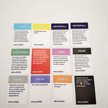 Do Or Drink Board Game Card Set In Color Box For Ages 14 And Up