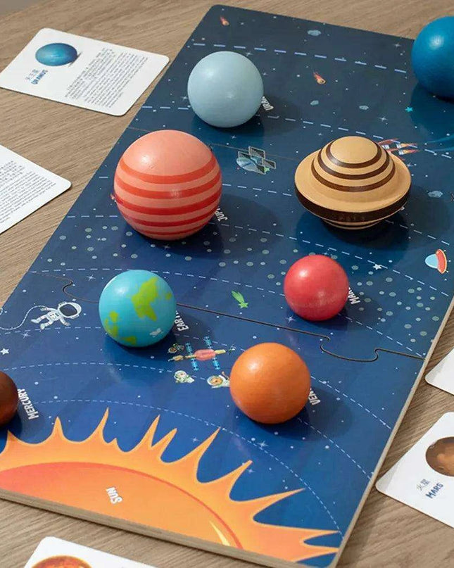 Galactic Discovery Wooden Puzzle Set: Solar System Adventure Kit for Kids