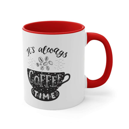 Personalized Colorful Ceramic Coffee Mug - 11oz Two-Tone Design