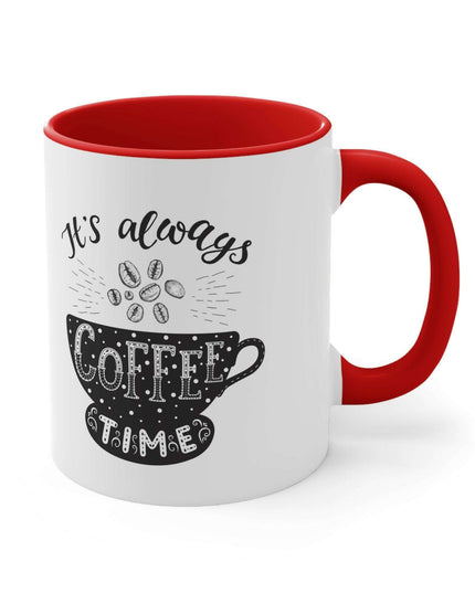 Personalized Colorful Ceramic Coffee Mug - 11oz Two-Tone Design