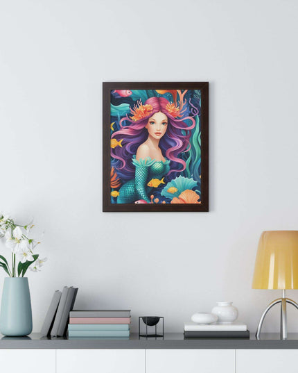 Enchanted Mermaid Retreat Vertical Wall Art - Artisan Designed by Maison d'Elite