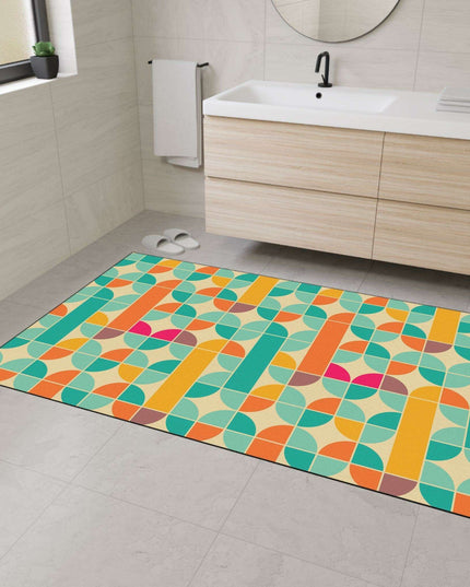 Sophisticated Non-Slip Geometric Polyester Area Rug