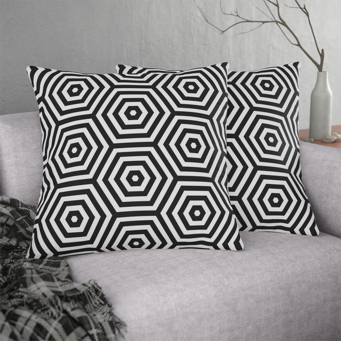 Geometric Stain-Free and Waterproof Outdoor Floral Pillows with Concealed Zipper