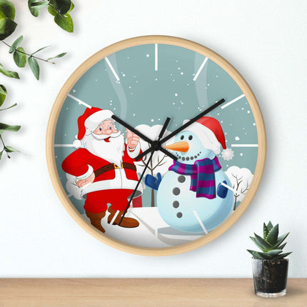 Luxury Festive Wooden Wall Clock for Upscale Interiors