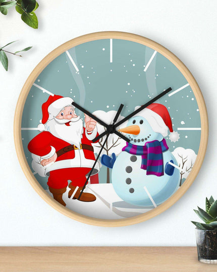 Luxury Festive Wooden Wall Clock for Upscale Interiors