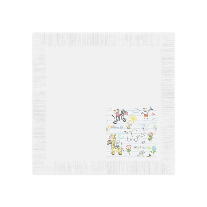 Sophisticated White Coined Napkins for Elegant Celebrations