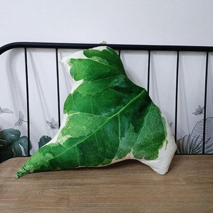 Peekaboo Studio Tropical Plant Leaves Pillow - Soft Fabric & Vibrant D