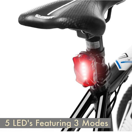 TeamObsidian Bike Light Set: Front and Rear LED, 200 Lumen, Quick Release