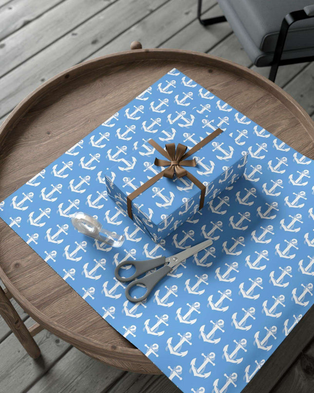 Nautical Elegance: Premium Anchor Gift Wrapping Paper Collection