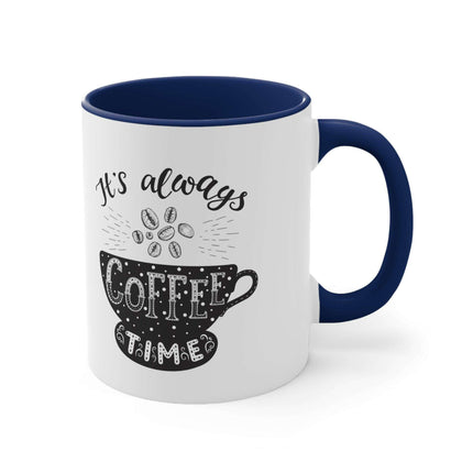 Personalized Colorful Ceramic Coffee Mug - 11oz Two-Tone Design