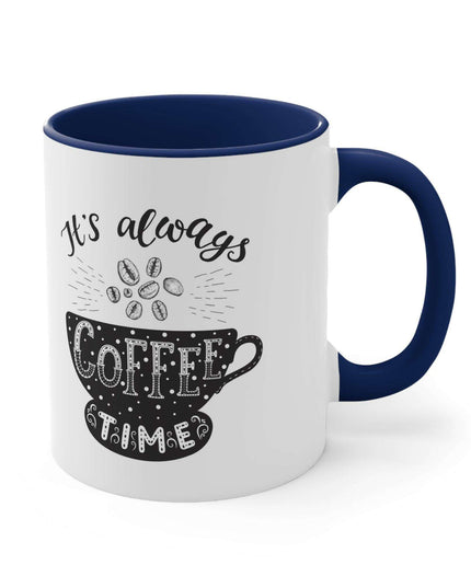 Personalized Colorful Ceramic Coffee Mug - 11oz Two-Tone Design
