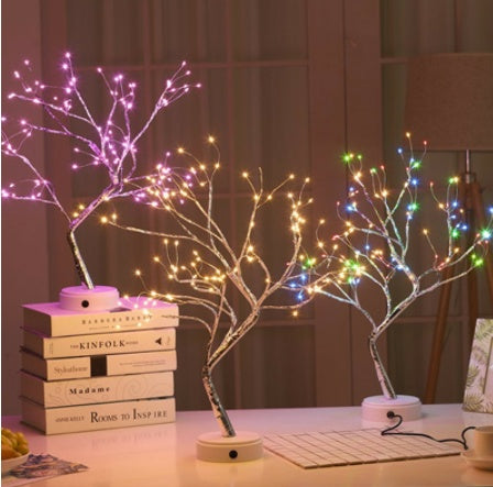 LED Pearl Tree Light USB Touch Night Light With 108 LEDs Christmas Decor