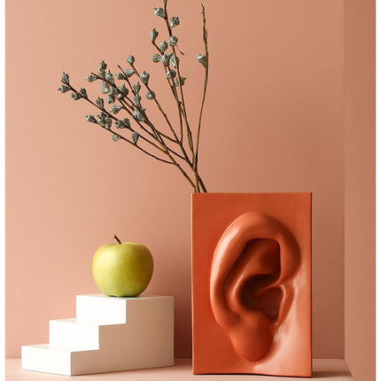 Five Sense Flower Resin Vase for Home Decor Centerpiece