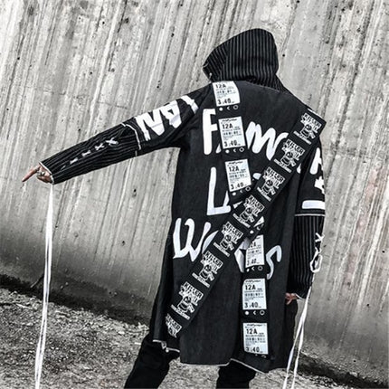 Peekaboo Studio Dark Hip Hop Coat with Warm Lining and Stylish Design