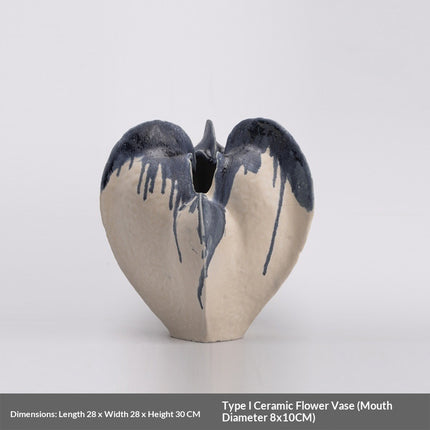 Carambola Ceramic Vase Ornament Abstract Artist Modern Minimalist Glazed Pottery