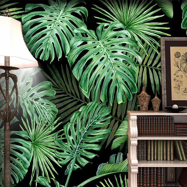 Peekaboo Studio Nordic Green Plant Wallpaper - Durable & Removable