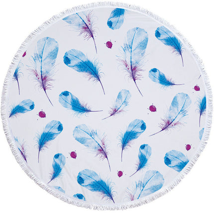 Peekaboo Studio Round Printed Beach Towel - Quick-Dry & Soft Fabric
