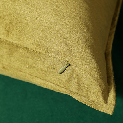 Dutch Velvet Throw Pillow Cover With Piped Trim Solid Color