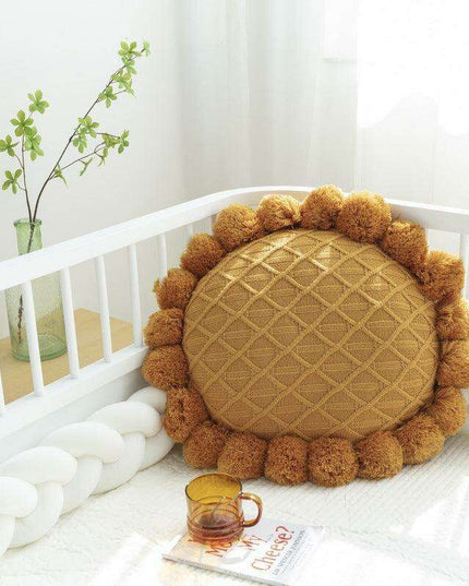 Sunflower Delight Handcrafted Knitted Pillowcase