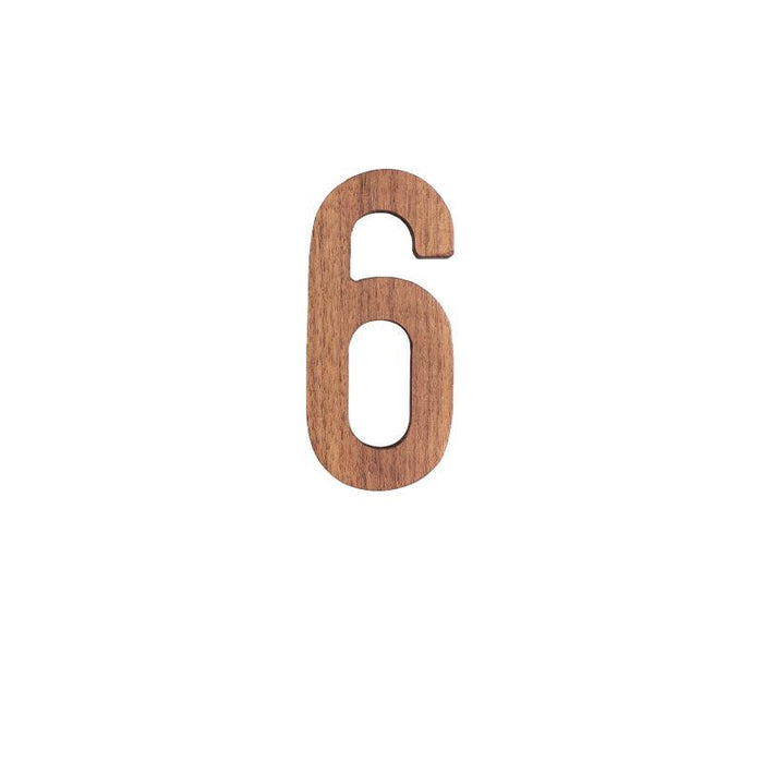 Luxurious Nordic Black Walnut House Number Plaque