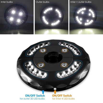 Detachable Umbrella Light Roman Style Camping Lantern Tent Light Multi Function