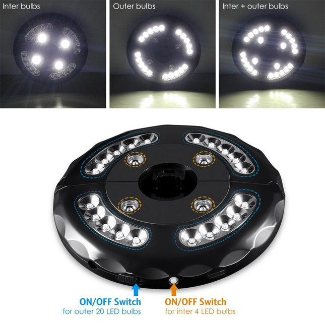 Detachable Umbrella Light Roman Style Camping Lantern Tent Light Multi Function