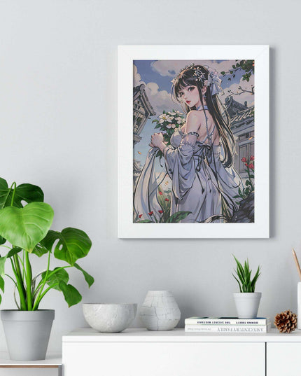 Sustainable Anime Girl Framed Wall Art: Enhance Your Space with Eco-Conscious Design