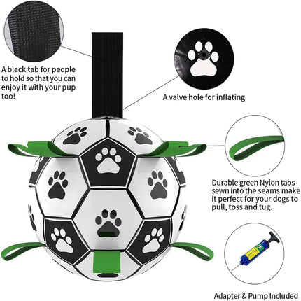 Peekaboo Studio Interactive Inflatable Dog Soccer Ball - Durable & Fun