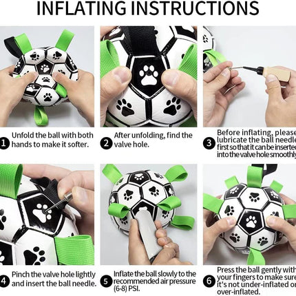 Peekaboo Studio Interactive Inflatable Dog Soccer Ball - Durable & Fun