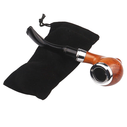 Red Bakelite Acrylic Pipe And Foldable Wooden Holder Set