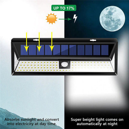 Solar Powered 118 LED PIR Motion Sensor Outdoor Light