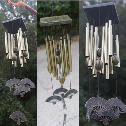 Peekaboo Studio Solid Wood Bronze Wind Chimes – Durable Multi-Tube Des
