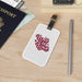 Elegant Love Customizable Bag Tag with Personalized Leather Strap